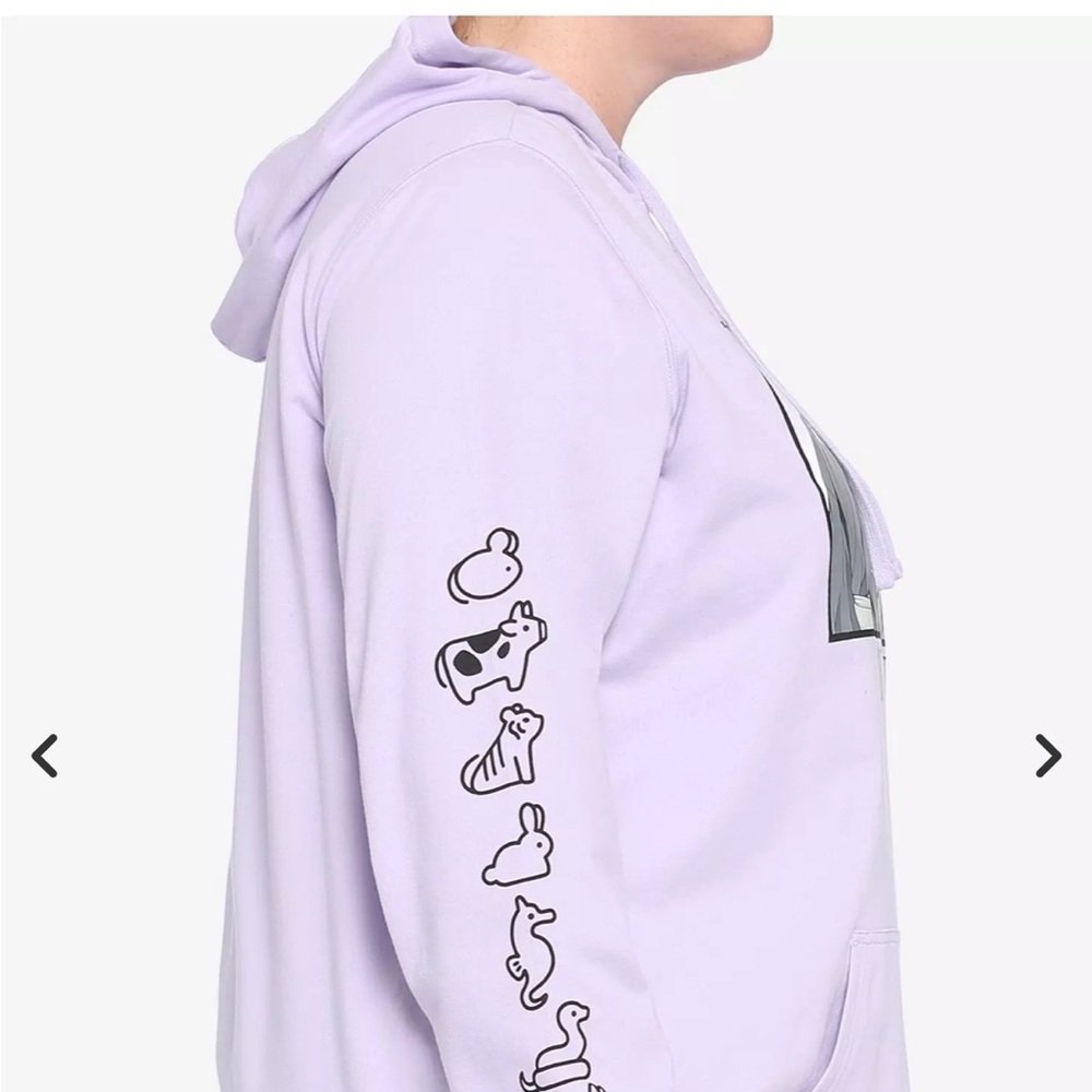Hot Topic Lavender Fruits Basket Graphic Hoodie - Picture 2 of 10